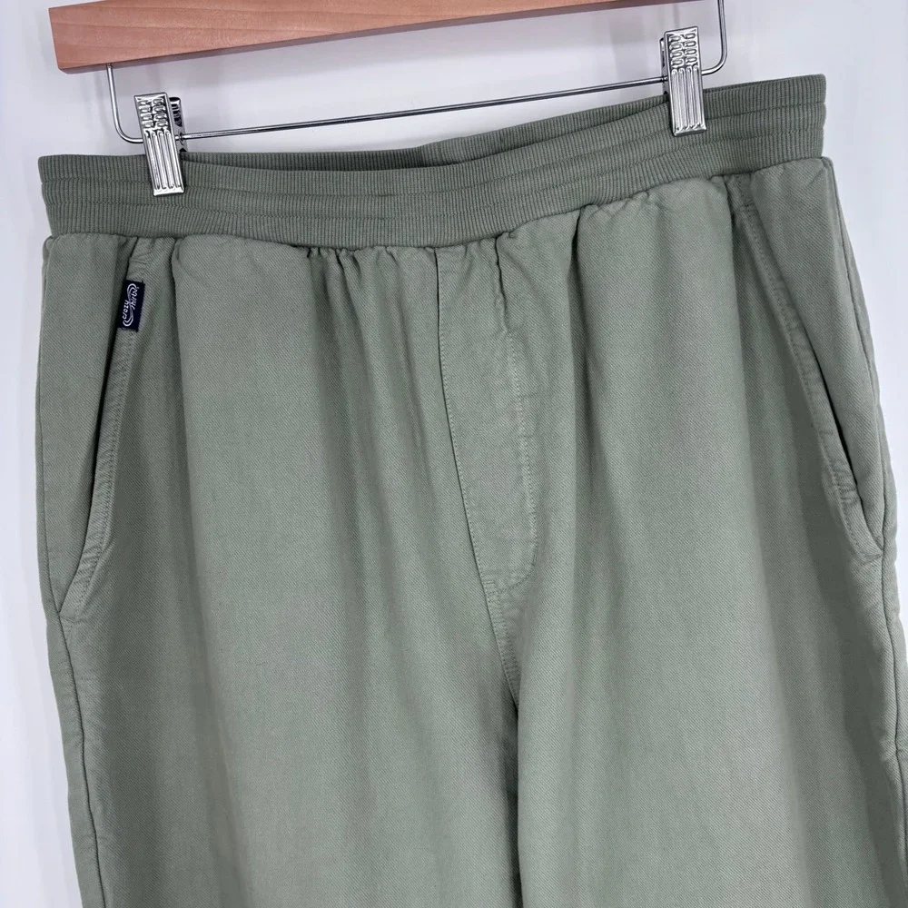 Crazy Shirts Hawaii Jogger Pants Mens Large Green Elastic Waist Original Cotton